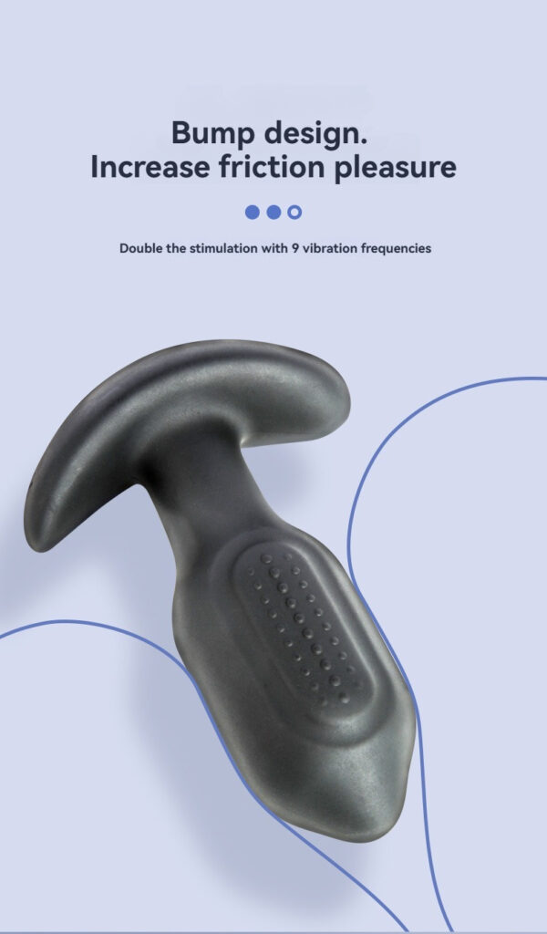 Sleek black ergonomic vibrator with 9 vibration settings for enhanced intimate pleasure and comfort.