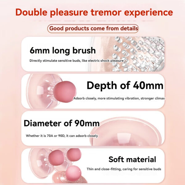 Experience intense pleasure with the double pleasure tremor product designed for sensitive stimulation.