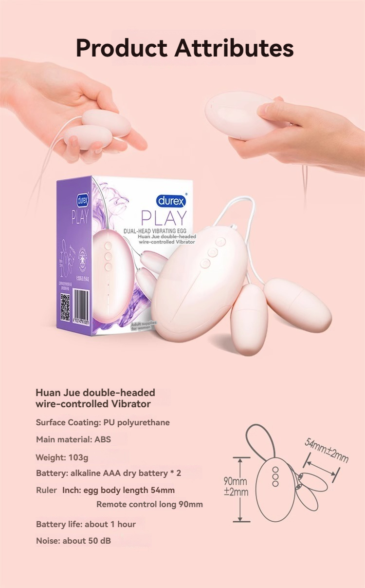 Durex Play dual-head vibrating egg with remote, perfect for intimate pleasure and discreet use.