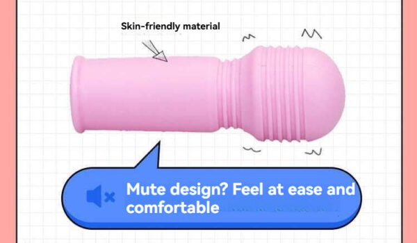 Soft pink sex toy with skin-friendly material and mute design for comfortable intimacy.