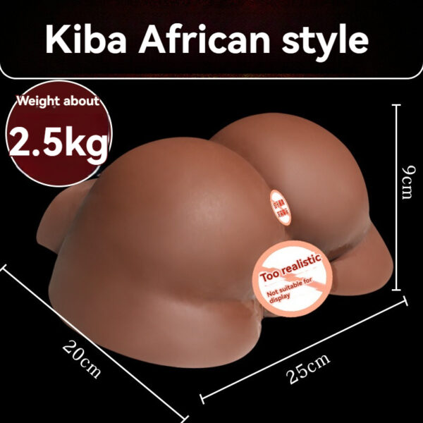 Realistic Kiba African-style artificial buttocks, perfect for models and novelty collectors.