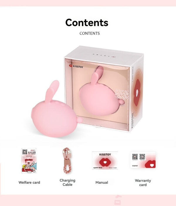 Stylish pink bunny ear vibrator in elegant box with accessories for intimate enjoyment.