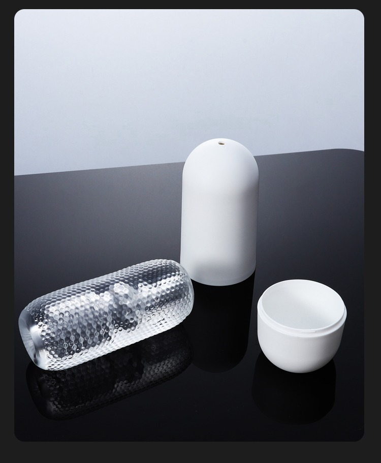 Modern minimalist arrangement of textured containers and bowls for stylish home decor.