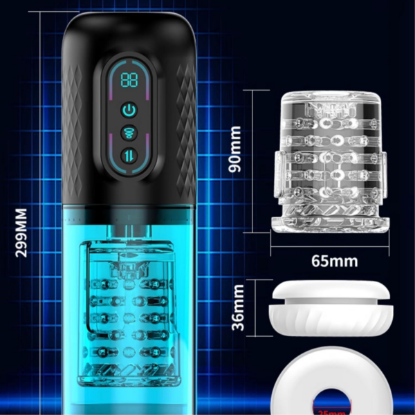 Sleek modern personal device with high-tech features and transparent design for enhanced pleasure.