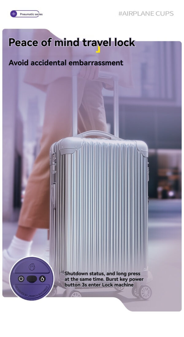 Sleek modern suitcase with smart lock features for secure, stylish travel accessories.