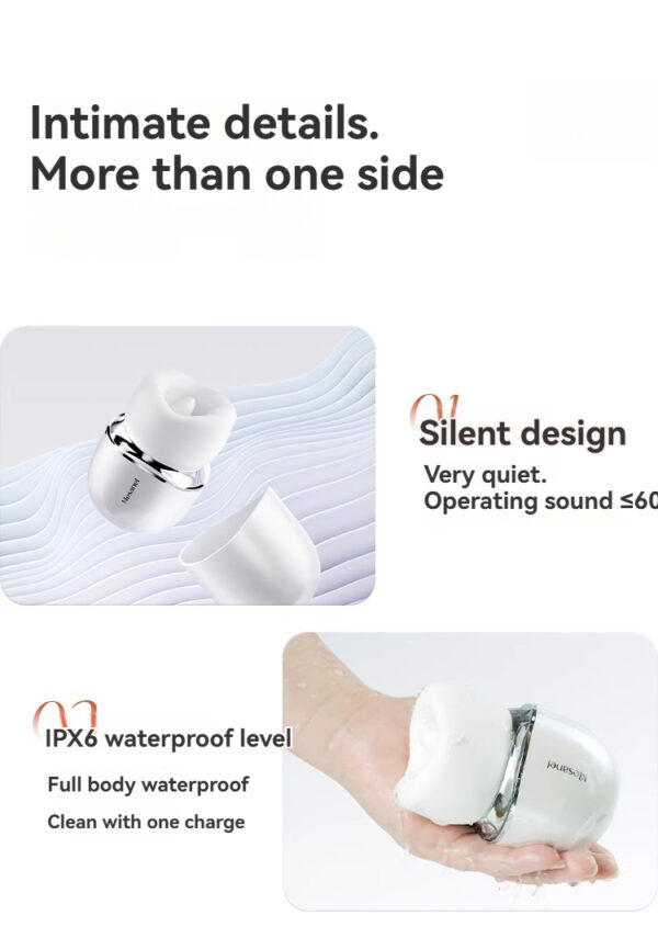 Sleek waterproof personal care device with silent operation for discreet grooming experiences.