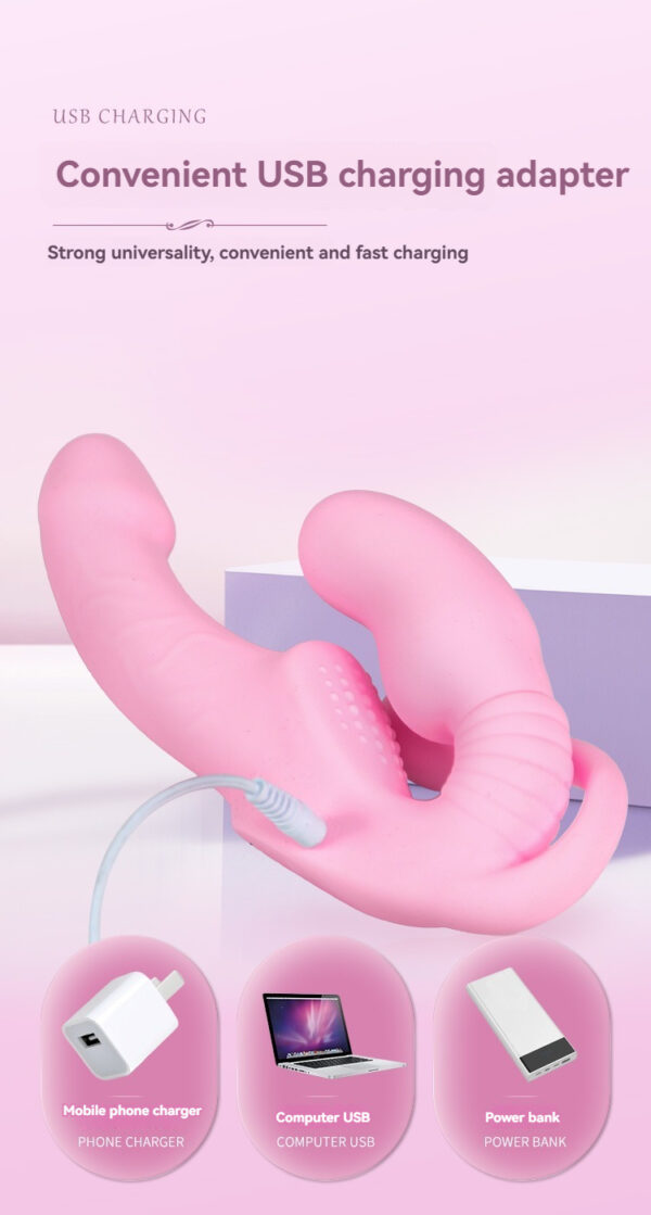 Vibrant pink silicone USB rechargeable stimulator with ergonomic design for ultimate pleasure.