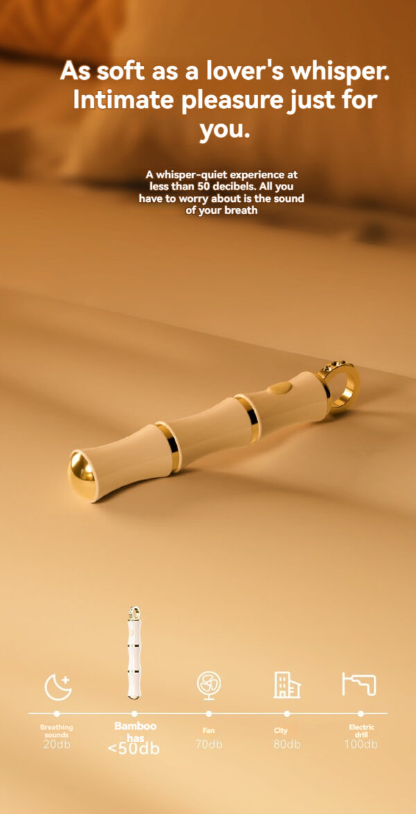 Elegant white intimate device with gold accents for discreet and pleasurable experiences.