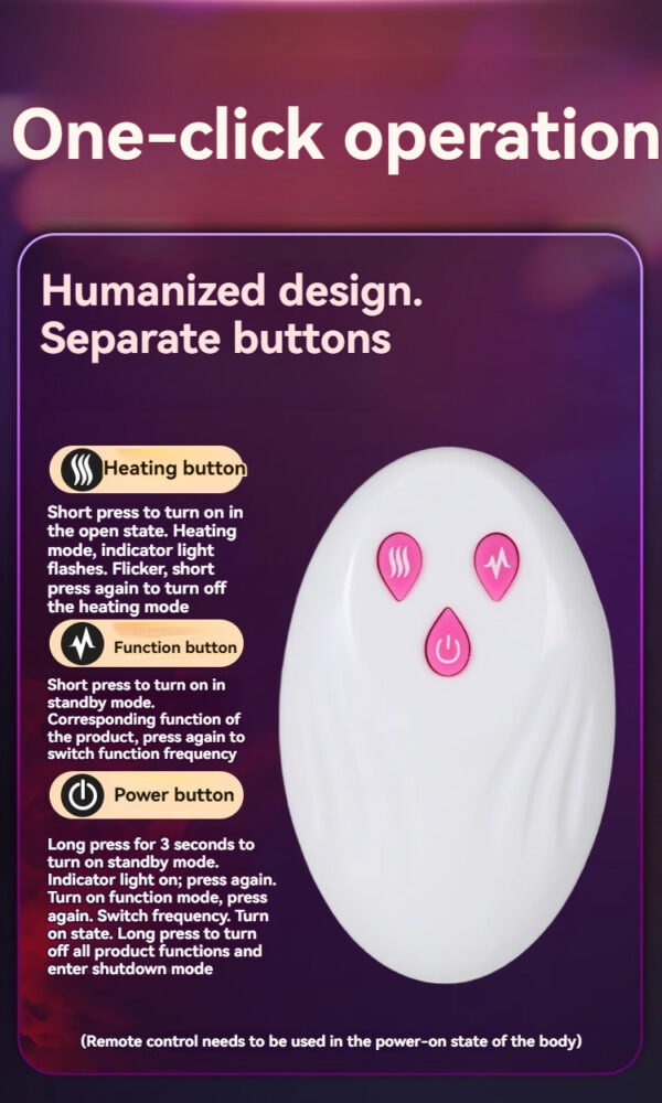 Sleek remote control with pink buttons for easy operation of modern electronic devices.