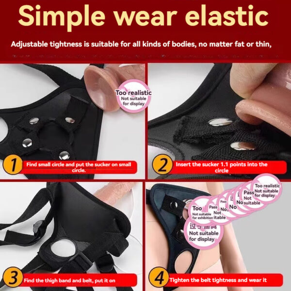 Step-by-step guide for using a wearable suction device with adjustable straps.