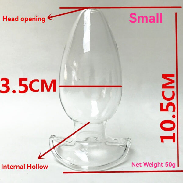 Elegant teardrop glass toy with hollow structure, perfect for intimate enjoyment and stylish decor.