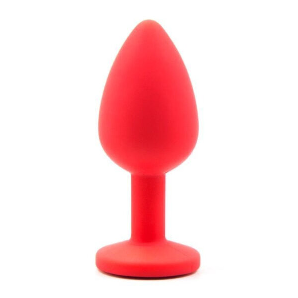 Vibrant red silicone teardrop toy designed for comfort, safety, and pleasurable experiences.