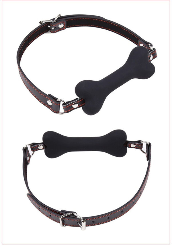 Playful dog collar with a silicone bone design, perfect for stylish pet lovers.