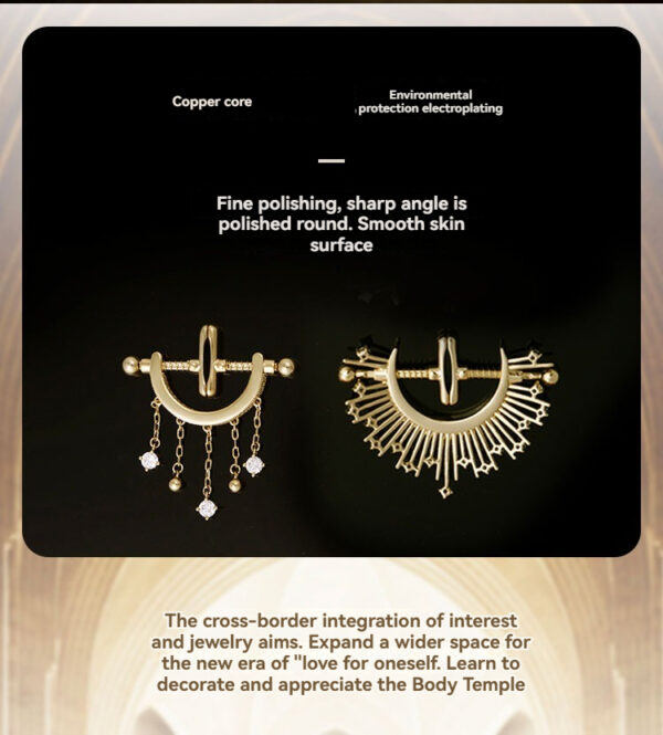 Elegant gold earrings with intricate designs, perfect for self-expression and personal adornment.