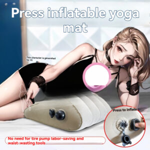 Sleek inflatable yoga mat for comfortable practice, featuring easy inflation and modern design.