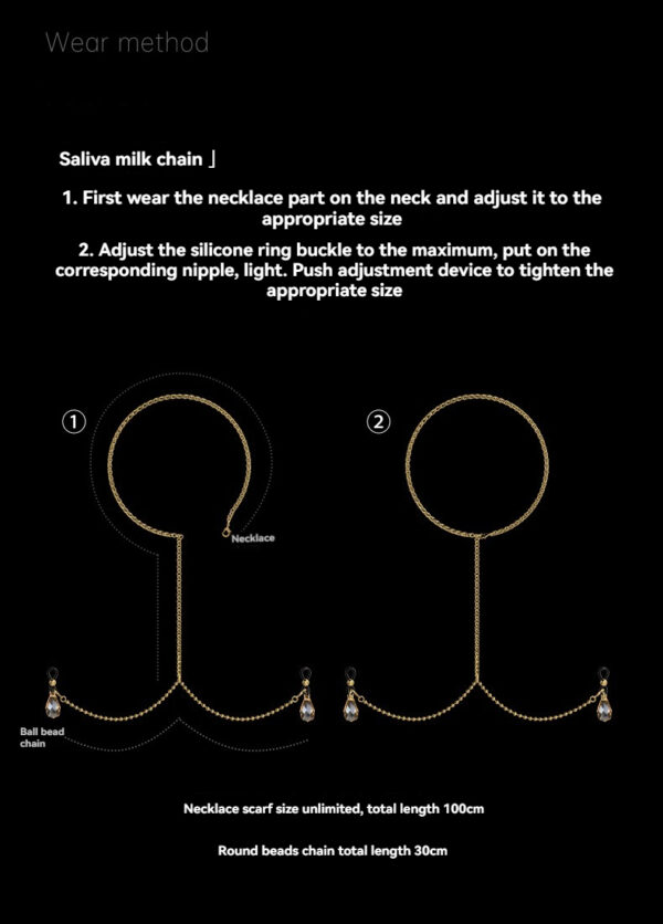 Stylish saliva milk chain instructions for personalized and comfortable wear.